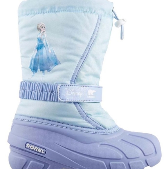 Sorel - x Disney youth flurry frozen II Elsa duck boots blue lavender size 5 - Picture 2 of 9